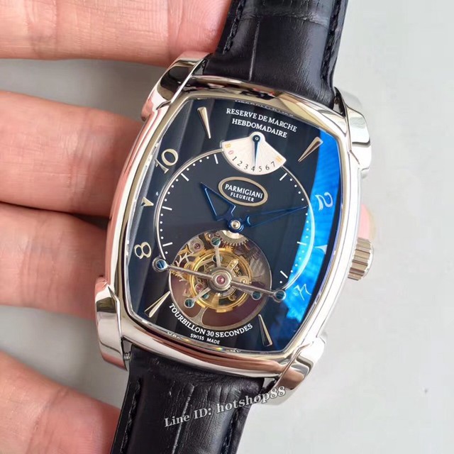 Parmigiani Fleurier表 帕玛强尼陀飞轮机芯真齿轮男士腕表 gjs1626